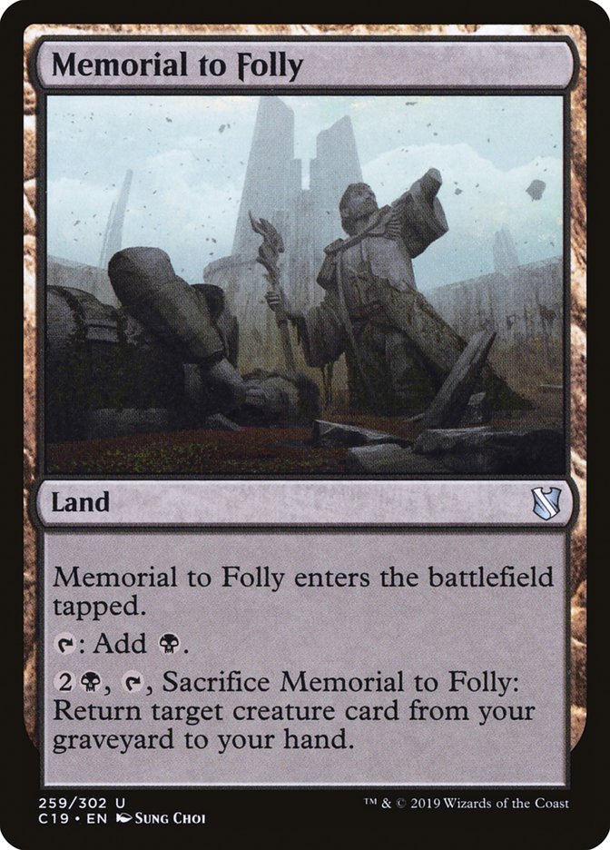 Memorial to Folly [Commander 2019] (C19 259)