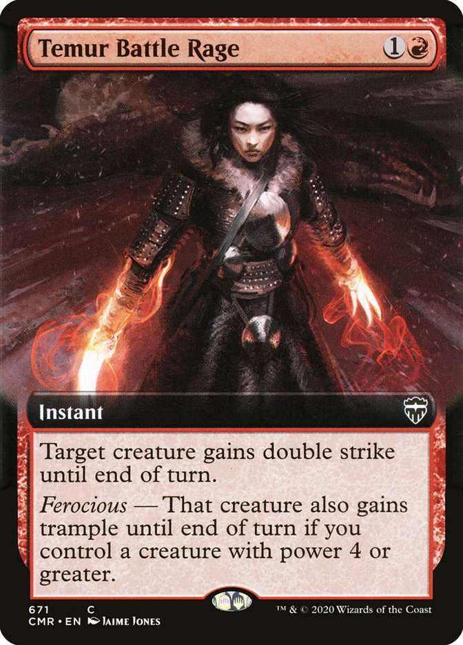 Temur Battle Rage (Extended Art) [Commander Legends] (CMR 671)