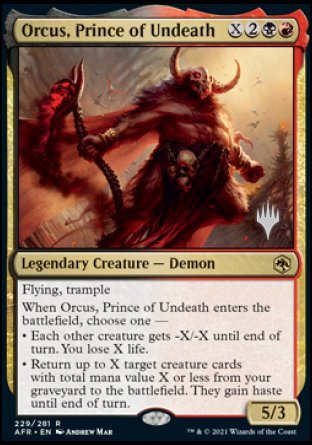 Orcus, Prince of Undeath (Promo Pack) [Dungeons & Dragons: Adventures in the Forgotten Realms Promos] (PAFR 229)