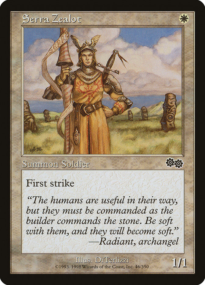 Serra Zealot [Urza's Saga] (USG 46)