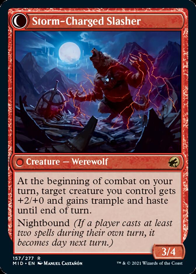 Reckless Stormseeker // Storm-Charged Slasher [Innistrad: Midnight Hunt] (MID 157)