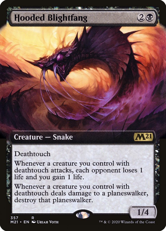 Hooded Blightfang (Extended Art) [Core Set 2021] (M21 357)