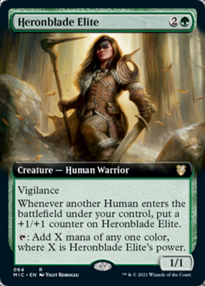 Heronblade Elite (Extended) [Innistrad: Midnight Hunt Commander] (MIC 64)