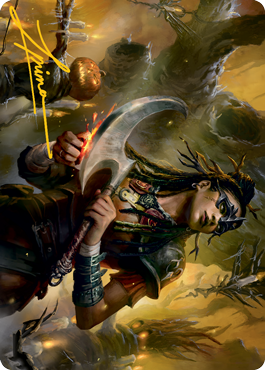 Harvesttide Sentry Art Card (Gold-Stamped Signature) [Innistrad: Midnight Hunt Art Series] (AMID 47)