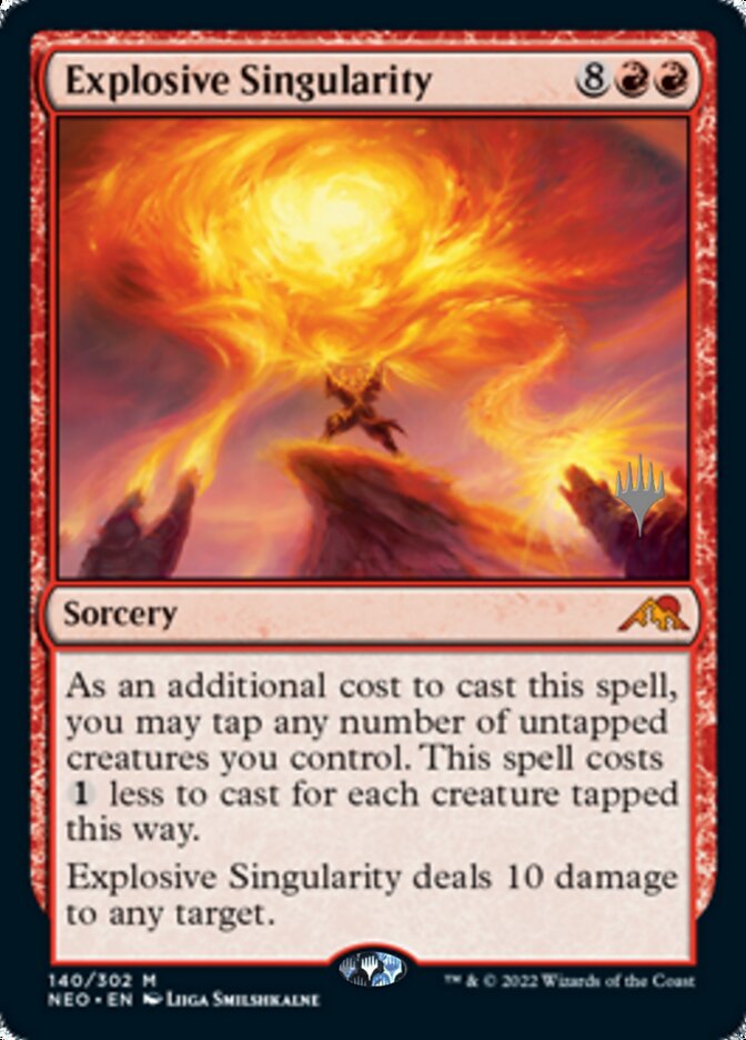 Explosive Singularity (Promo Pack) [Kamigawa: Neon Dynasty Promos] (PNEO 140)