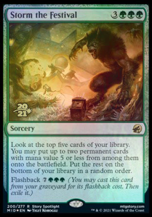 Storm the Festival [Innistrad: Midnight Hunt Prerelease Promos] (PMID 200)