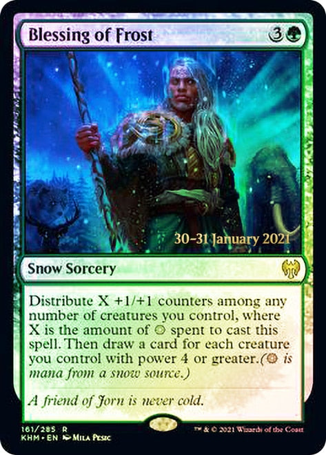 Blessing of Frost  [Kaldheim Prerelease Promos] (PKHM 161)