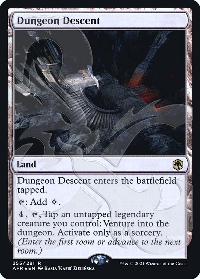 Dungeon Descent (Ampersand Promo) [Dungeons & Dragons: Adventures in the Forgotten Realms Promos] (PAFR 255A)