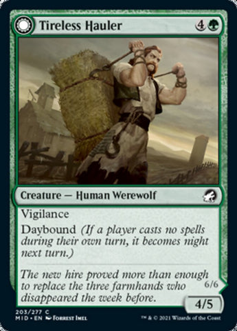Tireless Hauler // Dire-Strain Brawler [Innistrad: Midnight Hunt] (MID 203)