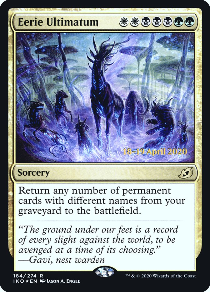 Eerie Ultimatum  [Ikoria: Lair of Behemoths Prerelease Promos] (PIKO 184S)