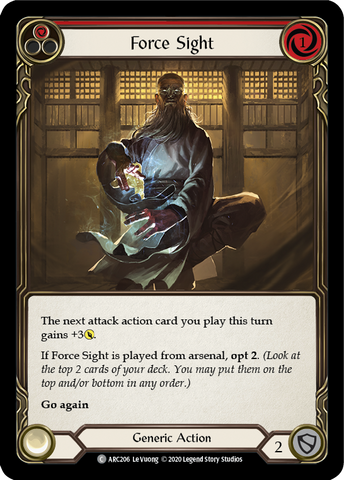 Force Sight (Red) [ARC206] Unlimited Rainbow Foil