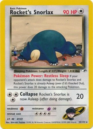 Rocket's Snorlax (33/132) [Gym Heroes]