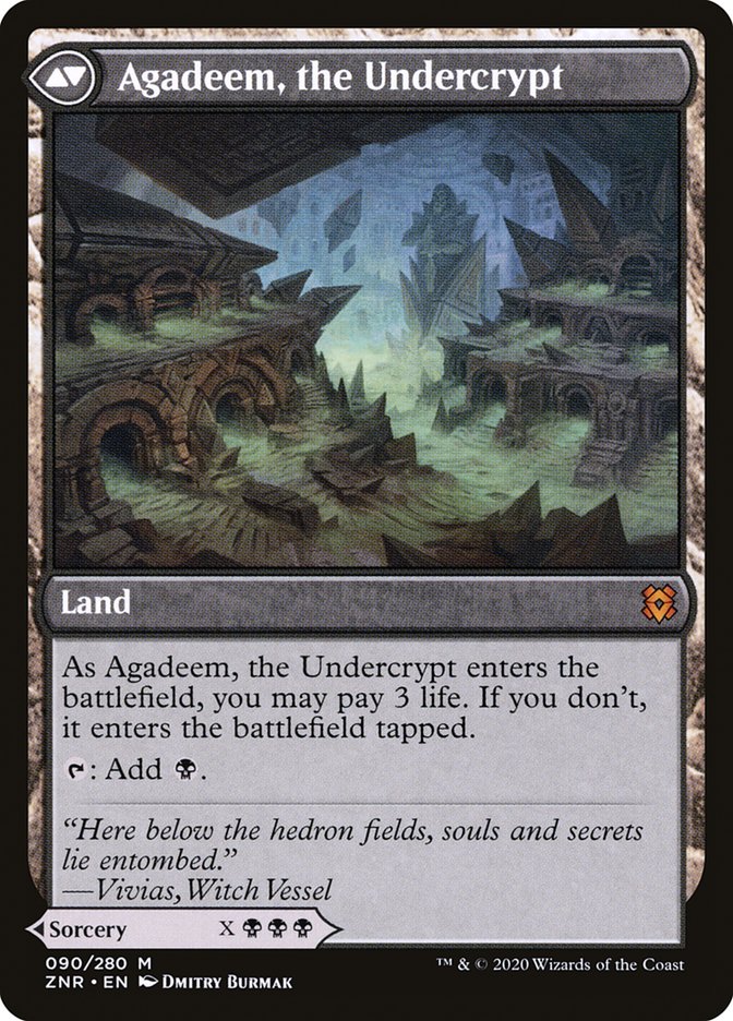 Agadeem's Awakening // Agadeem, the Undercrypt [Zendikar Rising] (ZNR 90)