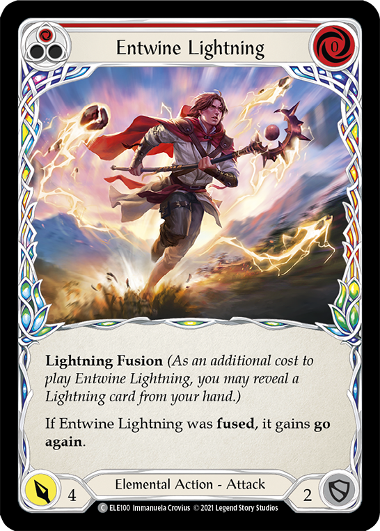 Entwine Lightning (Red) [ELE100] 1st Edition Rainbow Foil