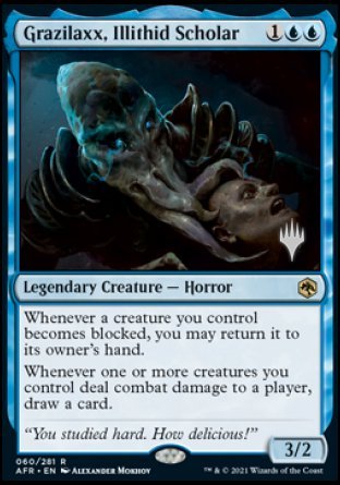 Grazilaxx, Illithid Scholar (Promo Pack) [Dungeons & Dragons: Adventures in the Forgotten Realms Promos] (PAFR 60)