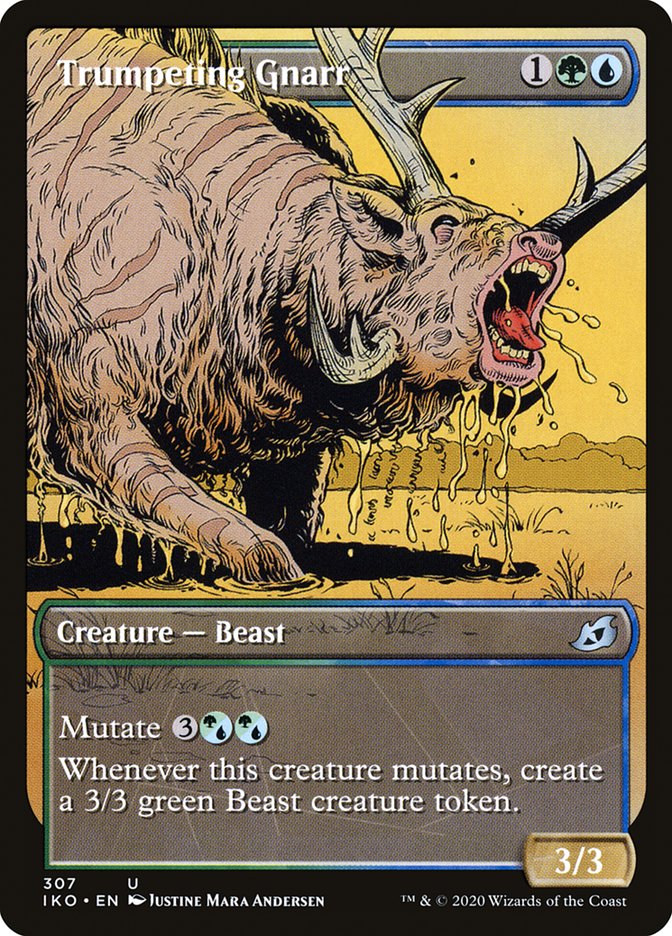 Trumpeting Gnarr (Showcase) [Ikoria: Lair of Behemoths] (IKO 307)
