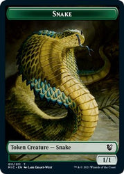 Spirit // Snake Double-sided Token [Innistrad: Midnight Hunt Commander] (TMIC 2)