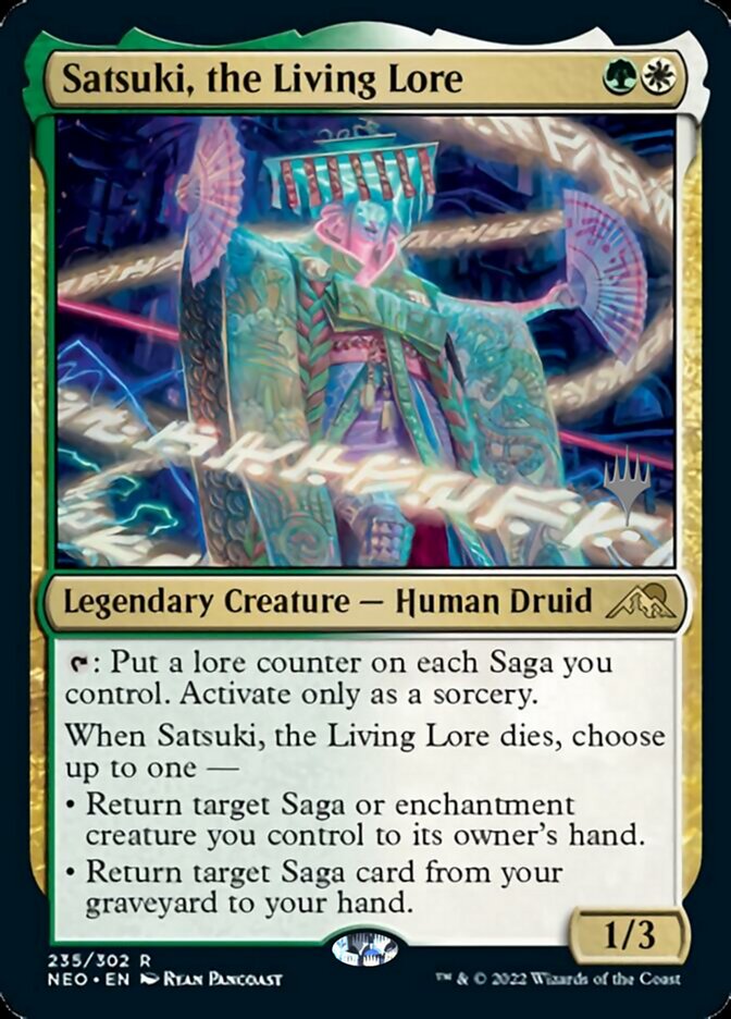 Satsuki, the Living Lore (Promo Pack) [Kamigawa: Neon Dynasty Promos] (PNEO 235)