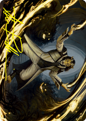 Leonin Lightscribe Art Card (Gold-Stamped Signature) [Strixhaven: School of Mages Art Series] (ASTX 3)