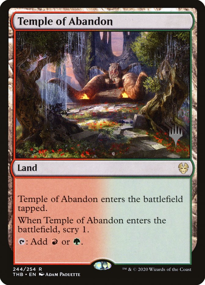 Temple of Abandon (Promo Pack) [Theros Beyond Death Promos] (PTHB 244P)