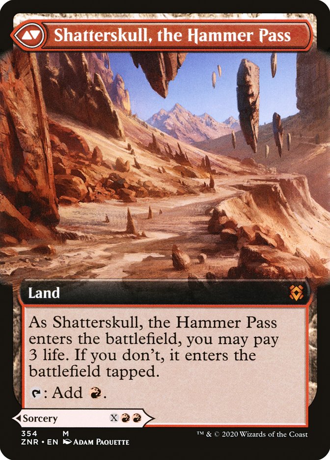 Shatterskull Smashing // Shatterskull, the Hammer Pass (Extended Art) [Zendikar Rising] (ZNR 354)