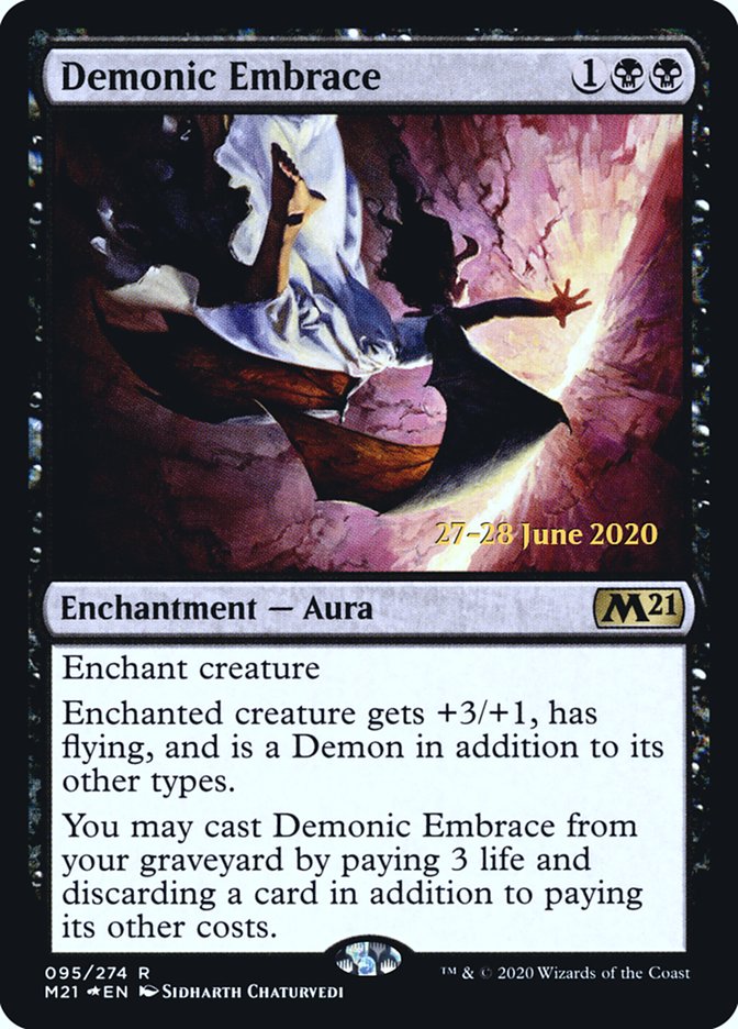 Demonic Embrace  [Core Set 2021 Prerelease Promos] (PM21 95S)