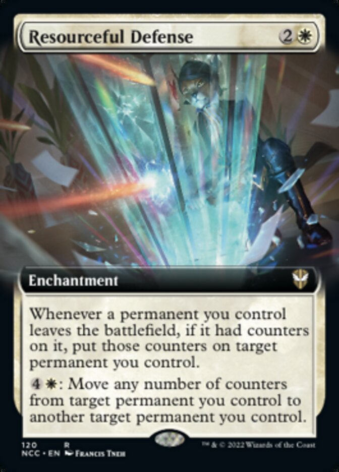 Resourceful Defense (Extended Art) [Streets of New Capenna Commander] (NCC 120)