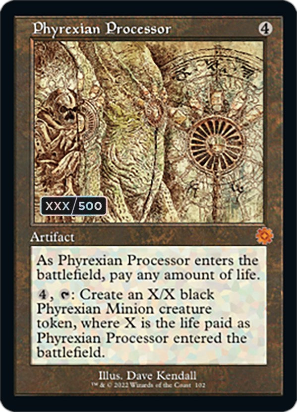 Phyrexian Processor (Schematic) (Serial Numbered) [The Brothers' War Retro Artifacts]
