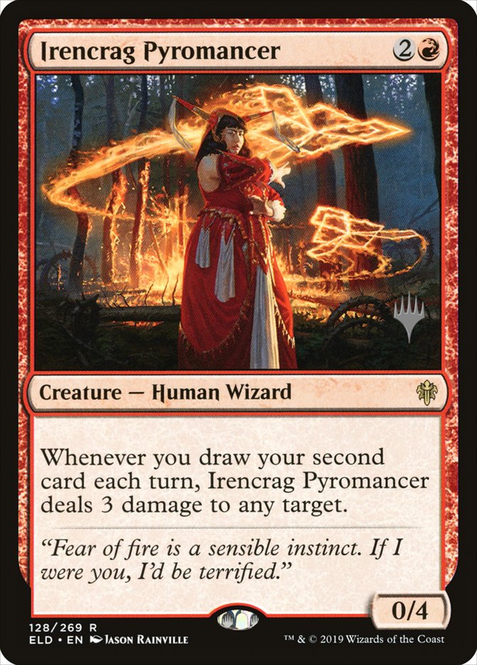Irencrag Pyromancer (Promo Pack) [Throne of Eldraine Promos] (PELD 128P)