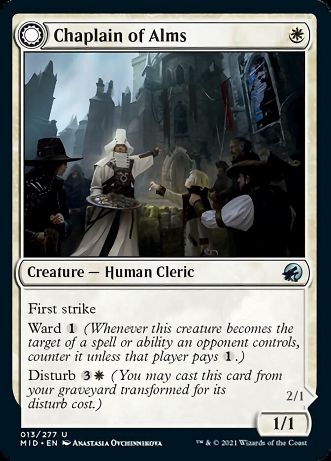 Chaplain of Alms // Chapel Shieldgeist [Innistrad: Midnight Hunt] (MID 13)