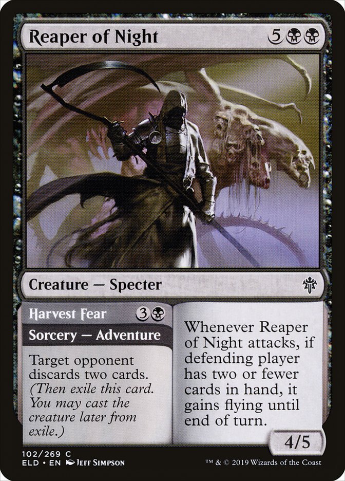 Reaper of Night // Harvest Fear [Throne of Eldraine] (ELD 102)