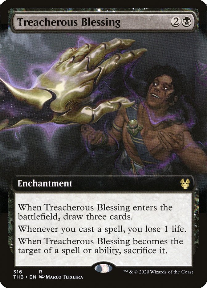 Treacherous Blessing (Extended Art) [Theros Beyond Death] (THB 316)