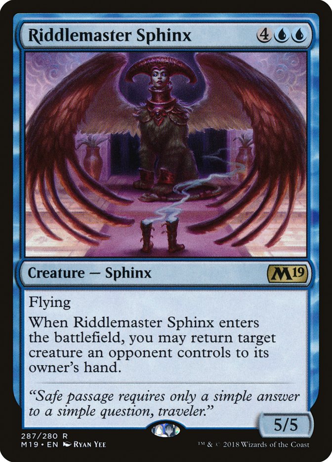 Riddlemaster Sphinx [Core Set 2019] (M19 287)