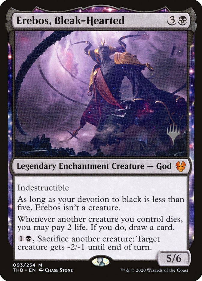 Erebos, Bleak-Hearted (Promo Pack) [Theros Beyond Death Promos] (PTHB 93P)