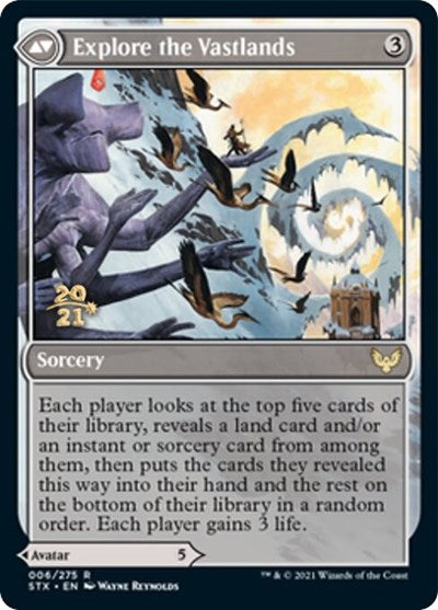 Wandering Archaic // Explore the Vastlands [Strixhaven: School of Mages Prerelease Promos] (PSTX 6)