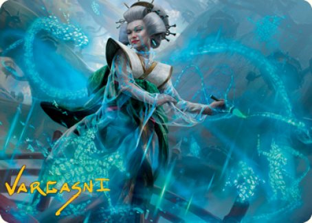 Bearer of Memory Art Card (Gold-Stamped Signature) [Kamigawa: Neon Dynasty Art Series] (ANEO 1)