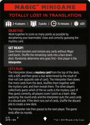 Totally Lost in Translation (Magic Minigame) [Dungeons & Dragons: Adventures in the Forgotten Realms Minigame] (MAFR 2)