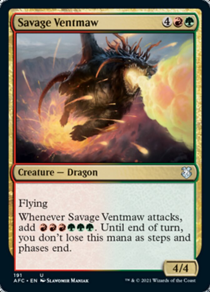 Savage Ventmaw [Dungeons & Dragons: Adventures in the Forgotten Realms Commander] (AFC 191)