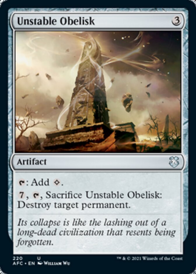 Unstable Obelisk [Dungeons & Dragons: Adventures in the Forgotten Realms Commander] (AFC 220)