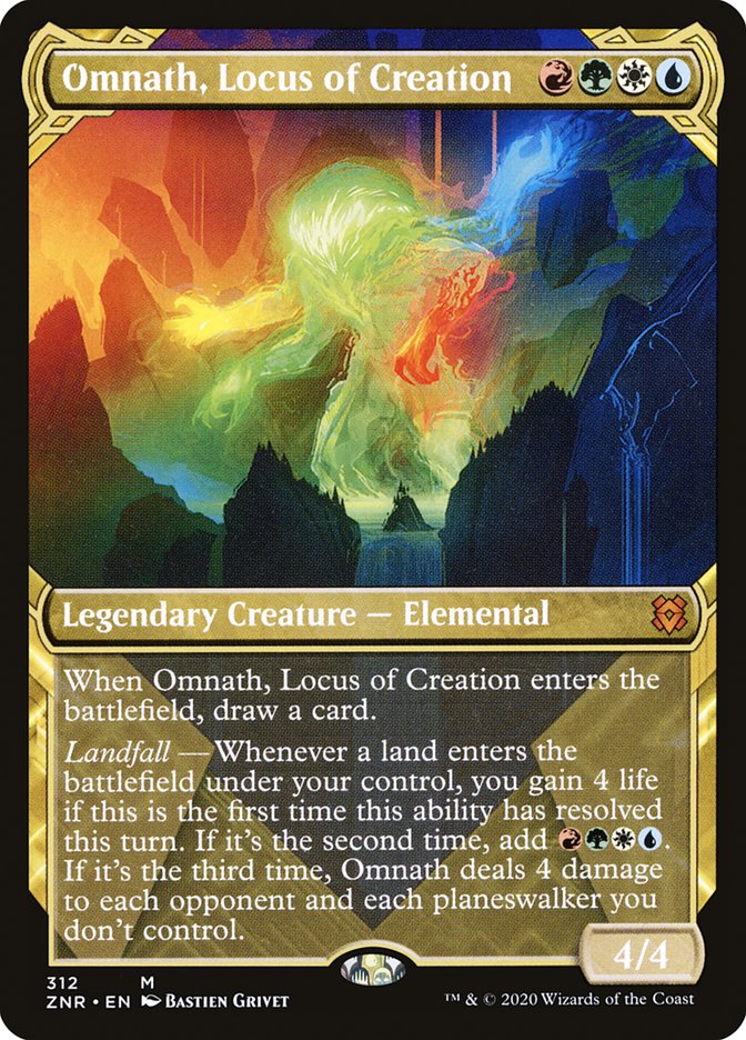 Omnath, Locus of Creation (Showcase) [Zendikar Rising] (ZNR 312)