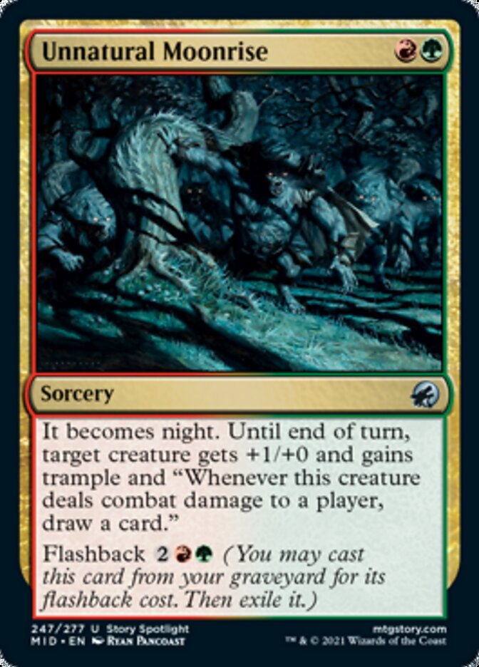 Unnatural Moonrise [Innistrad: Midnight Hunt] (MID 247)
