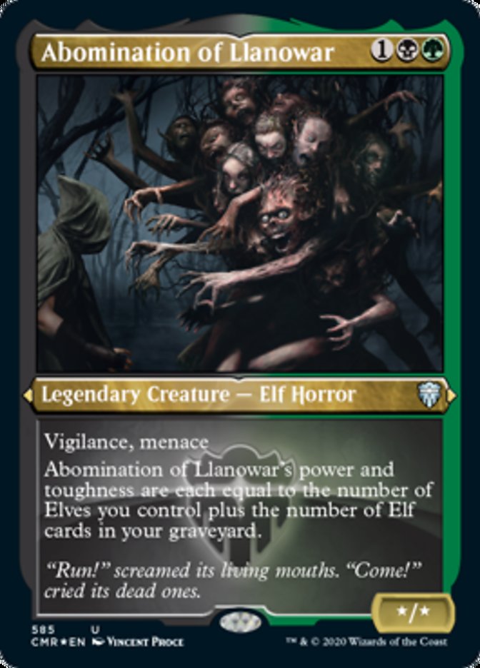 Abomination of Llanowar [Commander Legends Etched] (PCMR 585)