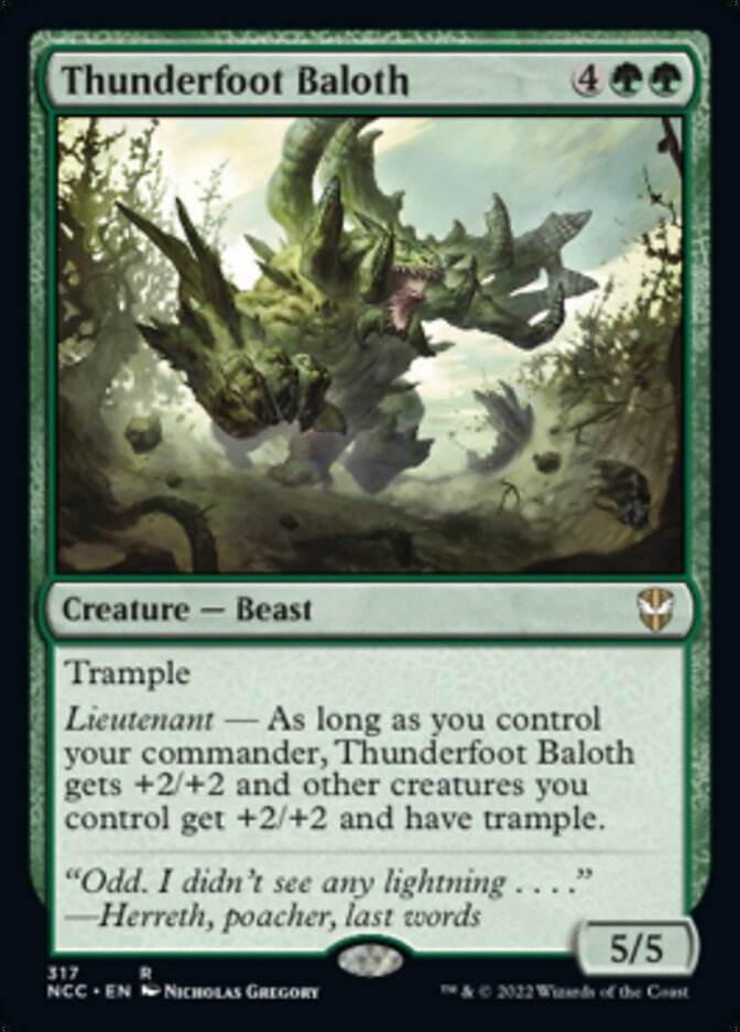 Thunderfoot Baloth [Streets of New Capenna Commander] (NCC 317)