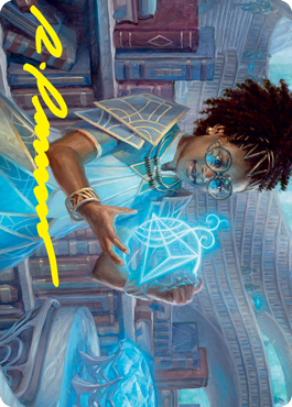 Zimone, Quandrix Prodigy Art Card (Gold-Stamped Signature) [Strixhaven: School of Mages Art Series] (ASTX 46)