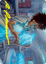 Zimone, Quandrix Prodigy Art Card (Gold-Stamped Signature) [Strixhaven: School of Mages Art Series] (ASTX 46)