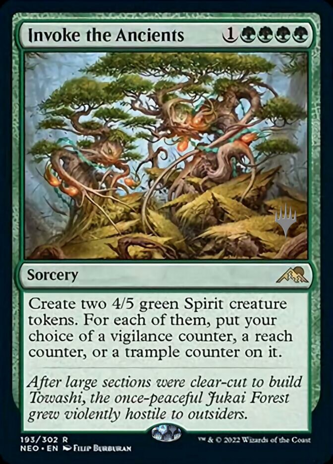 Invoke the Ancients (Promo Pack) [Kamigawa: Neon Dynasty Promos] (PNEO 193)