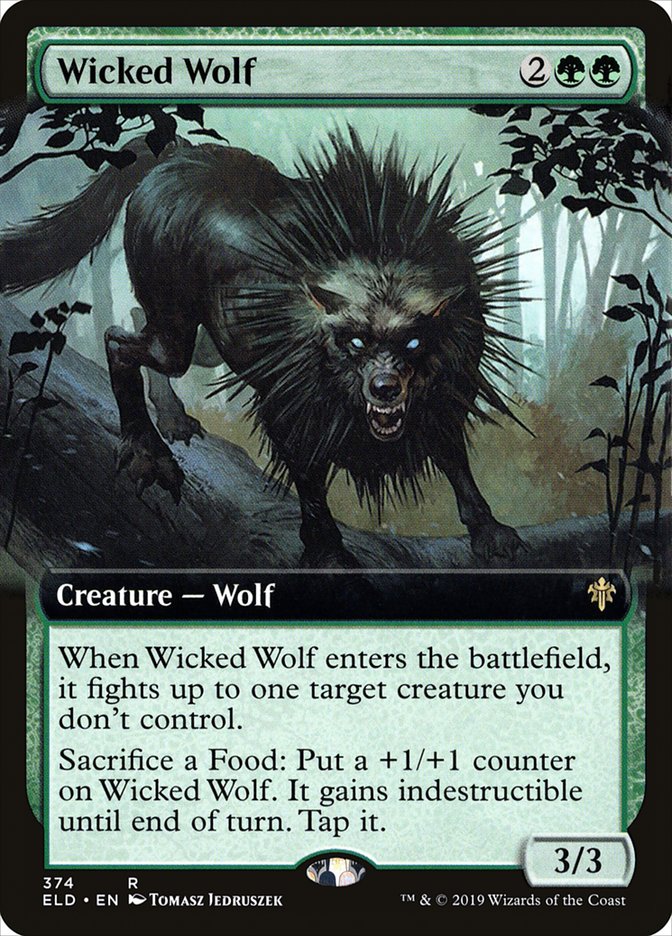 Wicked Wolf (Extended Art) [Throne of Eldraine] (ELD 374)