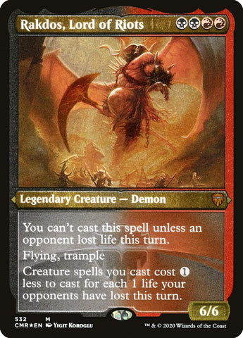 Rakdos, Lord of Riots [Commander Legends Etched] (PCMR 532)