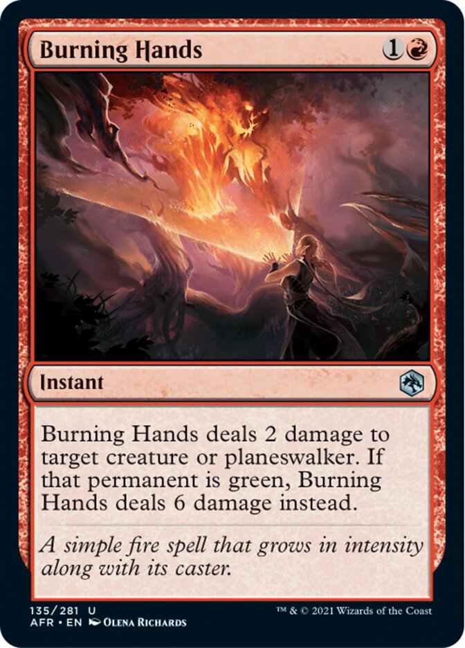 Burning Hands [Dungeons & Dragons: Adventures in the Forgotten Realms] (AFR 135)