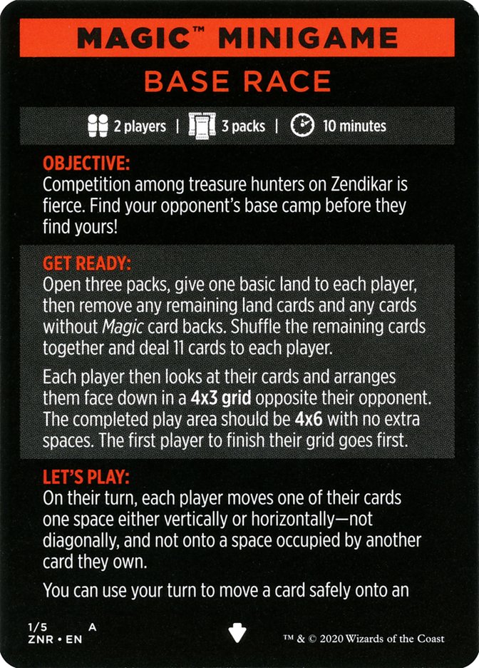 Base Race (Magic Minigame) [Zendikar Rising Minigame] (MZNR 1)